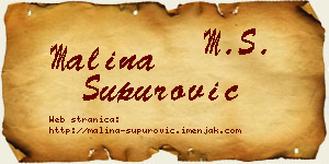Malina Supurović vizit kartica